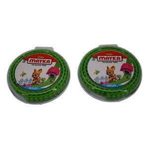 Mayka Toy Block Tape Set of 2 Green, 2 Stud 1M/3.2